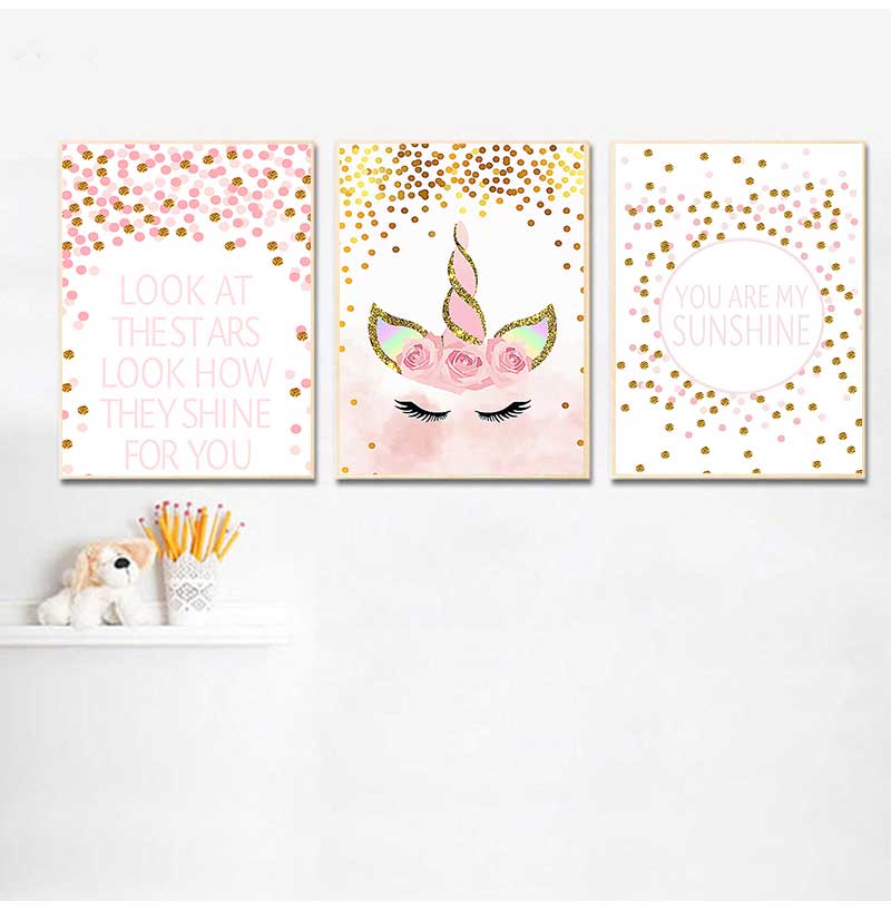 Baby Girl Nursery Quotes - Obraz dekoracyjny Baby Girl dekoracja sypialni