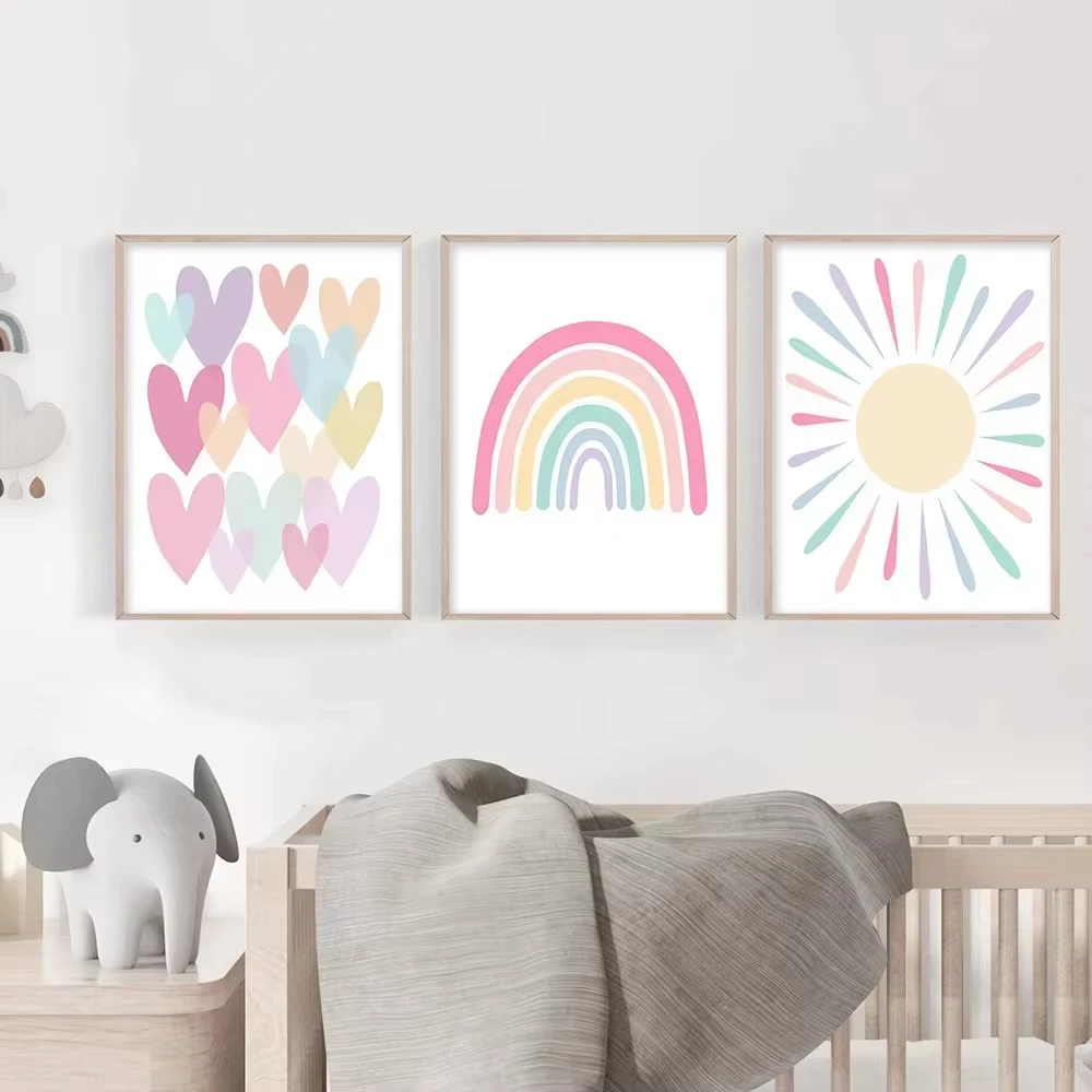 Baby Nursery Frames - (Bez ramy) Plakat z motywem serca,