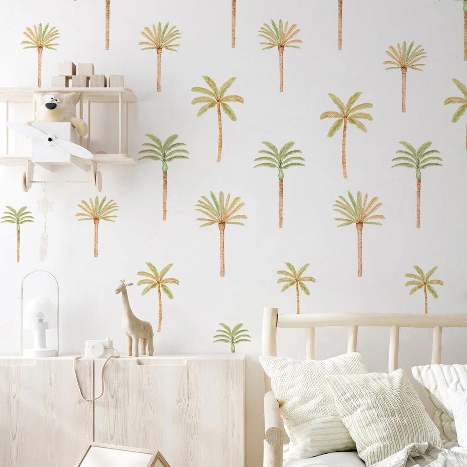 Boho Naklejka ścienna z palmy  – Baby Nursery Decor Girl recenzja i cena