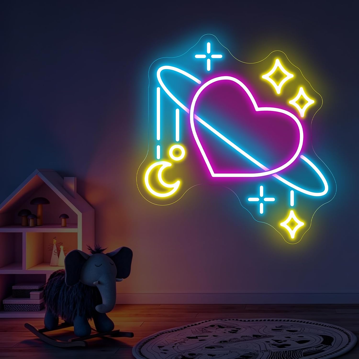 Neonowy znak LED z motywem kos – Baby Nursery Wall Lights recenzja i cena