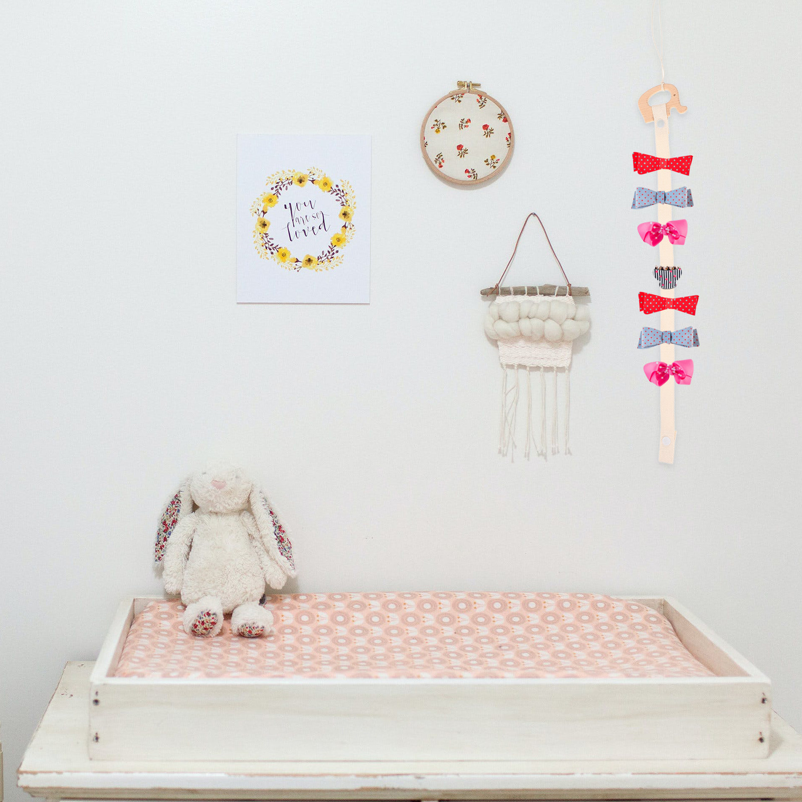 Uroczy, drewniany organizer na – Baby Nursery Decor Girl recenzja i cena