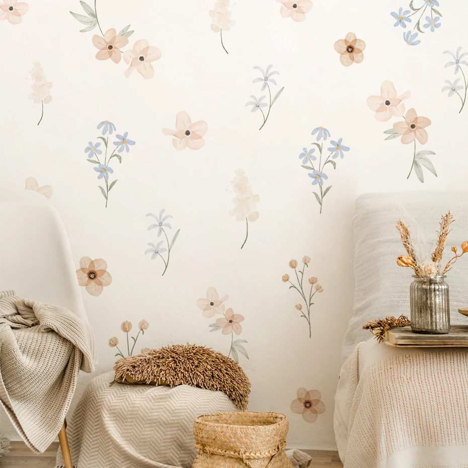 Akwarela Kwiaty Naklejki ścien – Baby Girl Nursery Quotes recenzja i cena