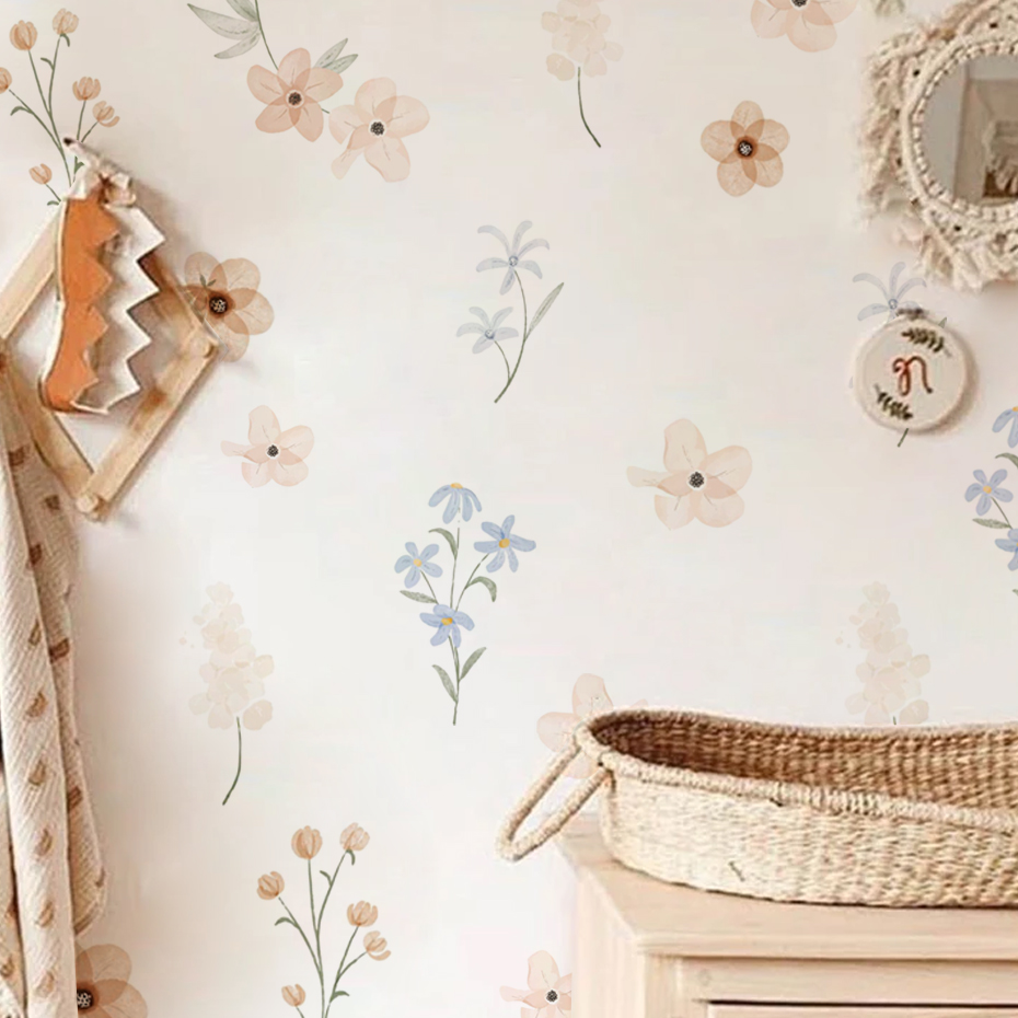 Akwarela Kwiaty Naklejki ścien – Baby Girl Nursery Quotes recenzja i cena